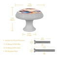 thumbnail image 4 of 4PCS Round Colorful Leaves Cabinet Fluorescence Knob Glowing in the Dark Furniture Drawer Pulls Handle with Screws, 4 of 5