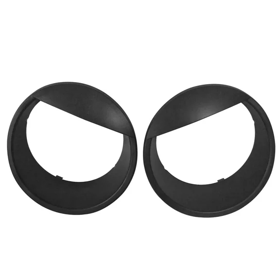 Pair Angry Eyes Bezels Headlight Cover Trim ABS For 2007-2018 Jeep Wrangler JK