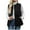 Black, variant on Womens Fall Jacket Solid Color Sleeveless Zip Up Jackets Winter Warm Vests Plus Size Fashion Casual Outerwear Gray L