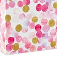 thumbnail image 6 of Hallmark Large Gift Bag (Gold Glitter and Pink Watercolor Dots), 6 of 7