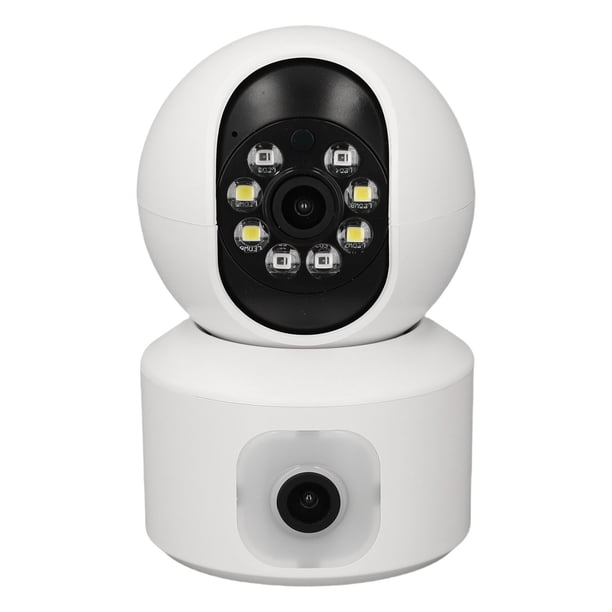 Cámara De Seguridad Para El Hogar, Cámara De Seguridad WiFi De Doble Lente 1080P HD Con Detección De Movimiento Para Tienda