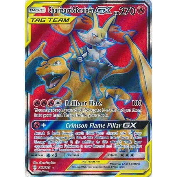 Charizard & Braixen Tag Team GX 212/236 Full Art Ultra Rare