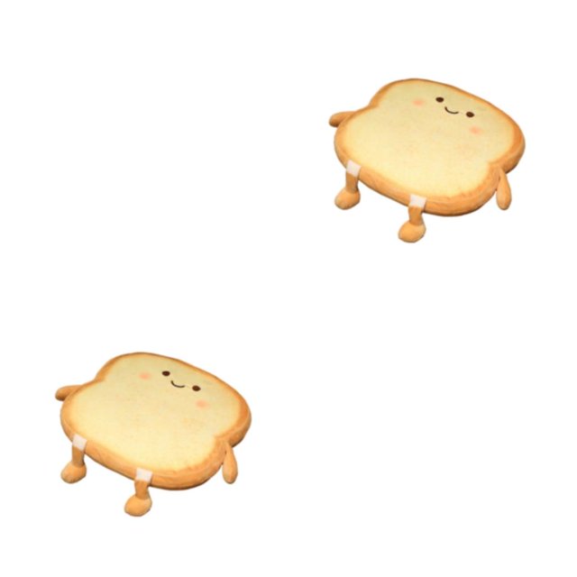 Yuarrent Cojín de asiento con forma de tostada, almohadilla transpirable adorable para oficina, accesorios para alfombrilla Tipo 1 2Conjunto