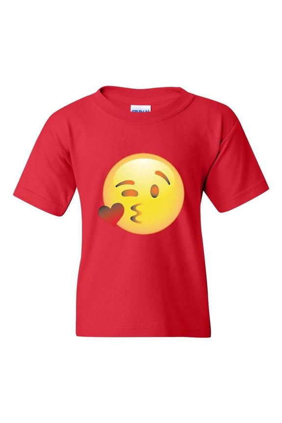- Big Girls T-Shirts and Tank Tops, up to Big Girls Size 24 - Emoji Winky Face