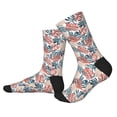 thumbnail image 2 of Xecao Tropical Leaves Print Crew Socks for Men and Women, Men's Soft Moisture-wicking Sock, 2 of 7