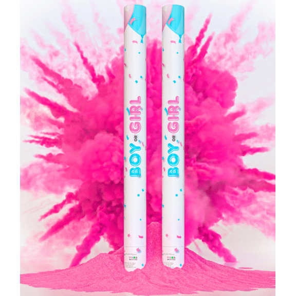 TUR Party Supplies - Boy or Girl Gender Reveal Powder Popper, 1 Piece (Girl)