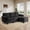 Black, variant on AUNEKIV Modular Sectional Sofa with Movable Ottoman, L-Shape 3-seat Storage Couch for Living Room, Beige