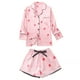 thumbnail image 2 of Conjunto de s de para mujer de 7 piezas Cami Top Banda para el cabello para los ojos Ropa de dormir Trajes Hugo  Pijamas sedosos para mujer, 2 of 10