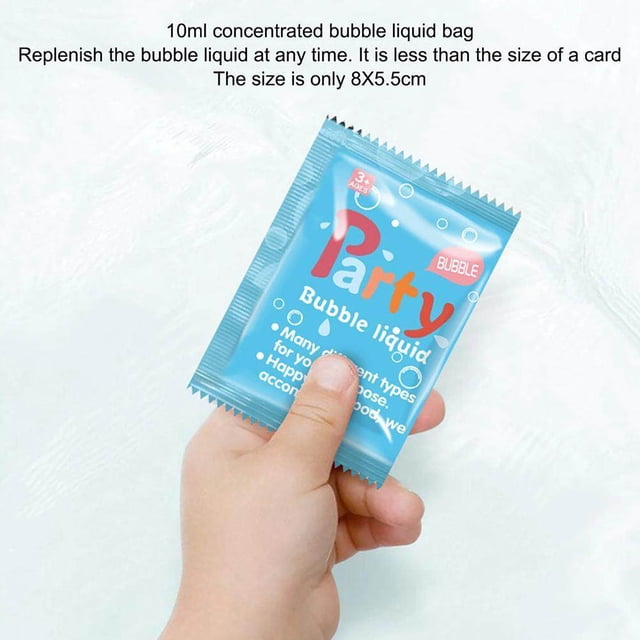 10 Pieces Children Bubble Machine Fluid Portable Concentrated Outdoor Refill Replacement Party Ceremony Toy Refill Accessories
