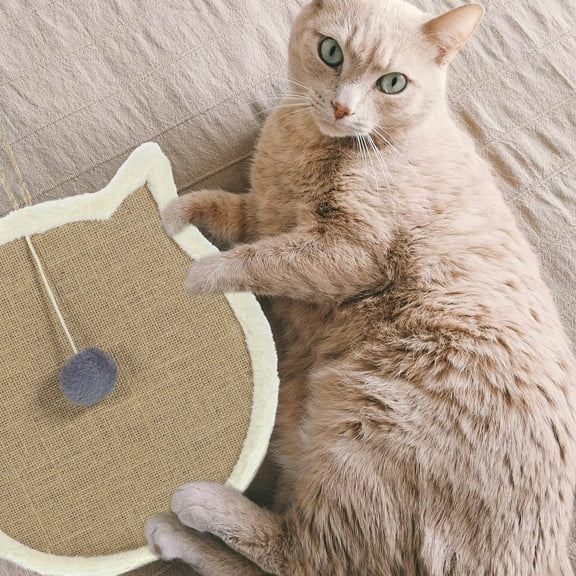Niceauty Reusable Kitten Scratcher Pad Made of Sturdy Light Brown Material for Indoor Cat Nail Grinding