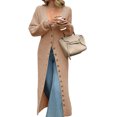 thumbnail image 2 of Spring Fall Women Long Sleeve Button Down Casual Long Knit Cardigan, 2 of 6