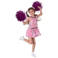 thumbnail image 3 of Morph Pink Cheerleader Costume with Pom Poms Girls High School Glee Outfit Birthday Pink L, 3 of 7