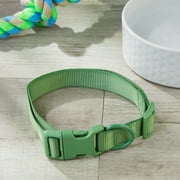 Vibrant Life Polyester Adjustable Collar for Dogs, Sage Green, Large