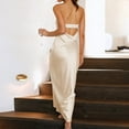 thumbnail image 4 of Rovga Summer Satin Strapless Dress Sexy Backless Bodycon Wedding Vacation Party Maxi Dresses Elegant Dailywear, 4 of 6