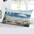 thumbnail image 5 of Coastal Wave Blue Throw Pillow Cover 16 x 24 Inch Decorative Pillow Cover Nautical Ocean Beach Sea Oil Painting Lumbar Pillowcase Seasonal Rectangle Cushion Case for Couch Sofa Bed Living Room, 5 of 7