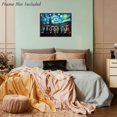 thumbnail image 2 of Cuadro decorativo lienzo siete gatos mirando La Noche Estrellada Van Gogh, fusión arte clásico y mascotas, pintura divertida para sala, dormitorio y tienda de mascotas, 2 of 8