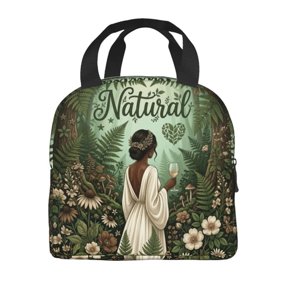 African American Lunch Bag, Reusable Insulated Lunch Tote Bag Box, Leakproof Thermal Cooler Sack Food Handbags Case High Capacity For Travel Work Picnic