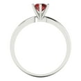 thumbnail image 4 of Solitaire Engagement Ring for Women - 0.5ct Natural Garnet in 14K White Gold Promise Ring, 4 of 6