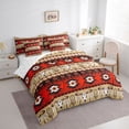 thumbnail image 3 of jejeloiu Rustic Farmhouse Cabin 7-Piece Twin Bedding Sets,Aztec Boho Geometric Bedding Comforter Set,Red Brown Sheet Sets For Girls Boys,Luxury Bedroom Decor Reversible, 3 of 8