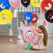 Sonic Party Supplies for Kids’ Birthday, Sonic Party Decorations Included Banner Tableware Cutlery Table cloth - 20 Guests