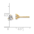 thumbnail image 3 of Auriga Mother's Day Gift 14K Yellow Gold 2/3 cttw Round Lab Grown Diamond Stud Earrings for Women, 3 of 5