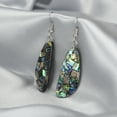 thumbnail image 3 of AeraVida Chic Casual Abalone Shell 925 Sterling Silver Dangle Earrings,19x69mm, 3 of 6