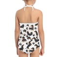 thumbnail image 5 of FOR U DESIGNS Adorable Halter Neck Swimsuits for Girls 9-10 Years Old Dachshund Dog Paw Sleeveless Backless Bathing Suit Casual Beach Wear, 5 of 6