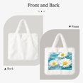 thumbnail image 2 of Cauagu Daisy Flowers Pattern Women's Plush Tote Bag,Soft Underarm Bag Ladies Fluffy Shoulder Bag Plush Handbag Women Furry Tote Bag for Autumn and Winter, 2 of 7