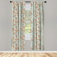 thumbnail image 3 of Ambesonne Underwater Curtains, Ocean Animal Whales, Pair of 28"x84", Salmon Coconut Turquoise, 3 of 5