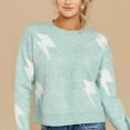 thumbnail image 3 of Qertyioot Chandails Tricotés pour Femmes, Blouse Mode Motif Chandail pour Femmes, 3 of 7