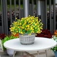 thumbnail image 2 of 4 Bundles Artifical Spring Flower Outdoor Fake Plant Decor UV Resistant Faux Plastic Plants Hanging Plante Halloween Flower for Home Garden Porch Thanksgiving Christmas Decorations, 2 of 5
