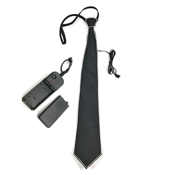 comerut LED Glowing Tie Men Women Luminous Light Up Necktie Party Decoration Halloween Parties Cosplay Props