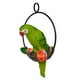 thumbnail image 2 of Resina Artesanía Vivid Colgante Loro Estatua Pájaros Modelo Paisaje al aire Sunnimix  Estatua de loro de jardín, 2 of 8