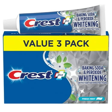 2X - Crest Cavity Tartar Protection Toothpaste, Baking Soda Peroxide - 5.7oz/3pk