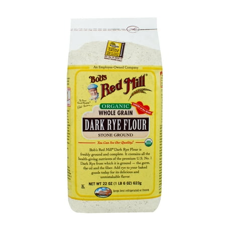 (2 Pack) Bobs Red Mill Organic Dark Rye Flour, 22