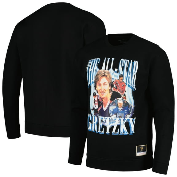 Men's Mitchell & Ness Wayne Gretzky Black NHL All-Star Pullover Sweatshirt
