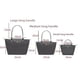thumbnail image 2 of Bolso de mano con forma de bola de masa de nailon para mujer, bolso de mano de gran capacidad con asa de cuero, impermeable, plegable, de un solo hombro, 2 of 5