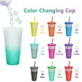 Boriyuan 24oz Color Changing Drinking Set 10 Reusable Tumblers with