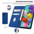 thumbnail image 3 of Dteck Case for Samsung Galaxy A71 4G 6.7-inch, Luxury Magnetic Skin-Friendly Feel Leather Card Holder Wallet Case Folio Kickstand Cover,Blue, 3 of 8