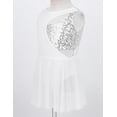thumbnail image 3 of iEFiEL Kids Little Girls Tween Shiny Sequins Asymmetrical Ballet Dance Leotard Dress, 3 of 7