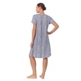 thumbnail image 5 of Aria Women’s Short Sleeve Split Neck Sweater Knit Nightgown, Sizes XS-5X, 5 of 7