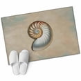 thumbnail image 2 of Ocean Conch 2'x3' Washable Rug, Vintage Coastal Underwater Creature Khaki Non-Slip Soft Doormat Area Rugs for Entrance Bathroom Bedsides, StainResistant Carpet for Kitchen Bedroom, Entryway Floor Mat, 2 of 9