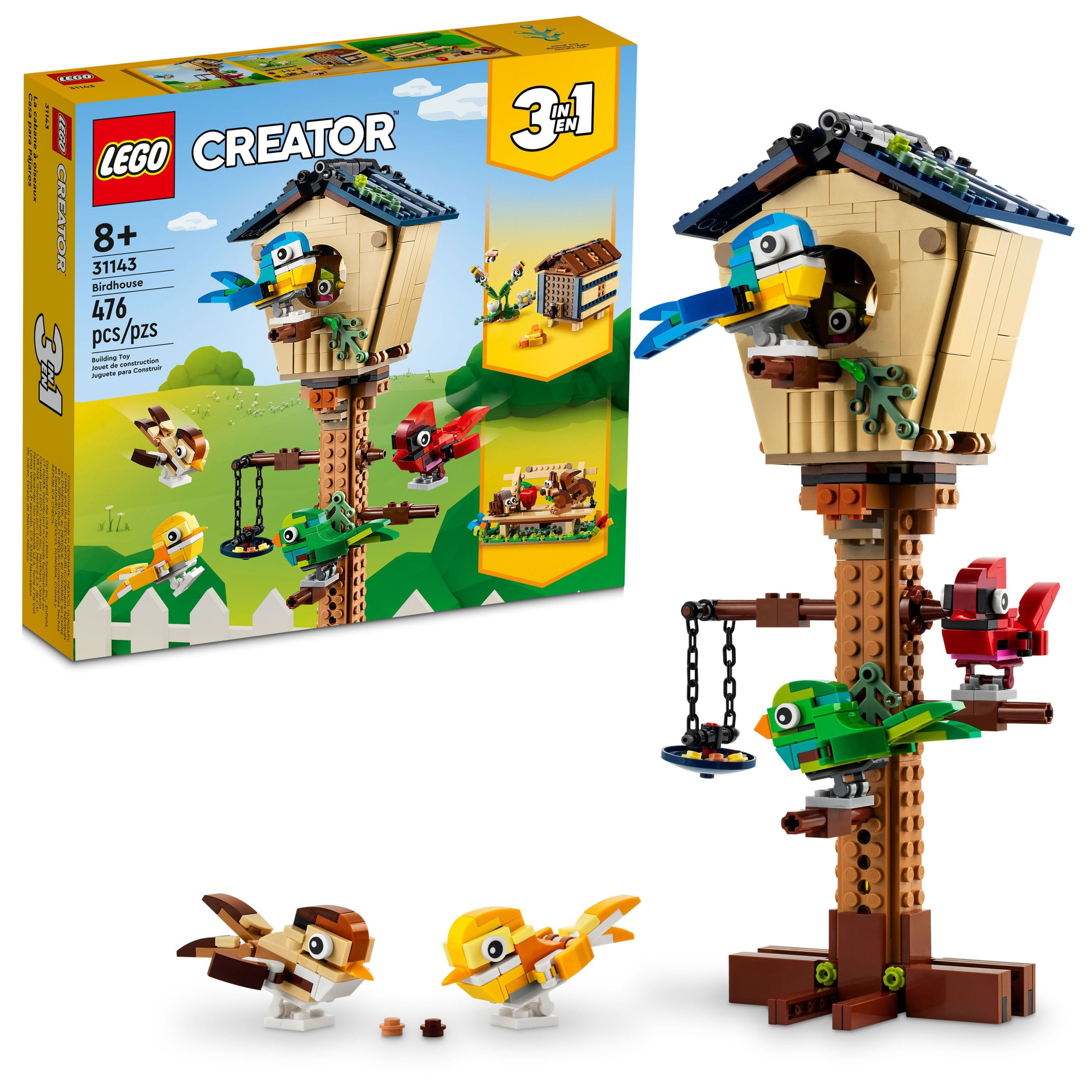 LEGO Creator 3in1 Birdhouse 31143 Building Toy Set (476 Pieces)
