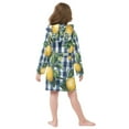 thumbnail image 7 of FORMRS Niños Bathrobe Unisex Hooded Robe Soft Plush Pajamas Sleepwear, Size 4-6T, Cartoon Beige Lemon, 7 of 7