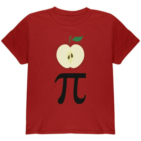 Halloween Math Pi Costume Apple Day Youth T Shirt Red YLG