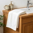 thumbnail image 4 of Topukaiba 2 Pcs Bath Sheet Towels, Natural Cotton Wash Cloths, 29 X 13 Inches Quick Drying Face Towel For Showering, Absorbent Soft Washcloths For Bathroom White, 4 of 6