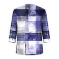 thumbnail image 4 of Women's Plus Size 3/4 Sleeve Tops Casual V-Neck Button Tee Shirts, Basic Loose Fit Tunic Blouse, Printed Comfortable and Stylish Top, Limited Time Off, 4 of 5