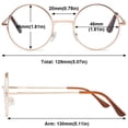 thumbnail image 2 of MAGIMODAC Retro Round Metal Reading Glasses Eyeglasses Eyewear Readers (1 Pcs Gold Reading Glasses, +1.0), 2 of 5