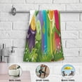 thumbnail image 5 of SKYSONIC 2 Pack St. Patrick's Leprechaun Hand Towels, Ultra Soft and Absorbent, Rainbow Gold Coin Decorative Fingertip Towel for Home, Bathroom, Kitchen, 28.3"x14.4", 5 of 5