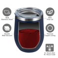 thumbnail image 4 of Wine Tumbler, 12oz Insulated Wine Tumbler with Lid and Straw, Double Wall Vacuum Stainless Steel for Cold & Hot DrinksNavy, 4 of 9